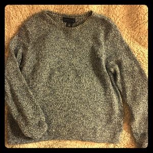Petite Blue Heather Cotton Sweater